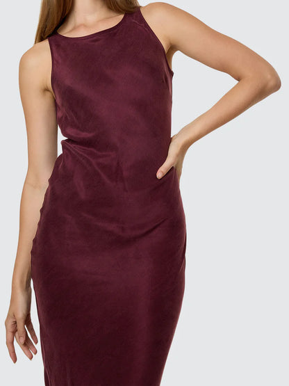 Thrills Kathleen Slip Dress Mahogany