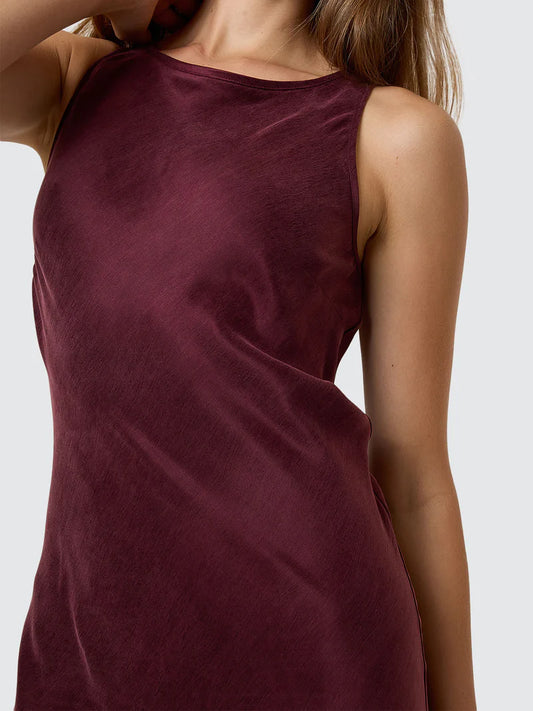 Thrills Kathleen Slip Dress Mahogany