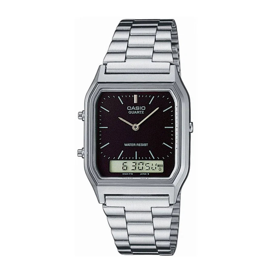 Casio Dress Stainless Steel Dual Time Watch AQ230A-1D