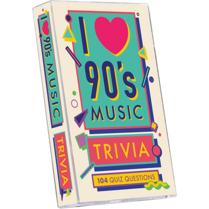 I Love 90's Music Trivia Card Game