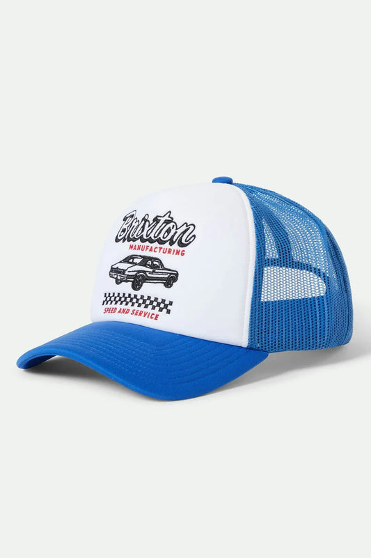 Brixton Speed And Service NP Trucker Cap Electric Blue