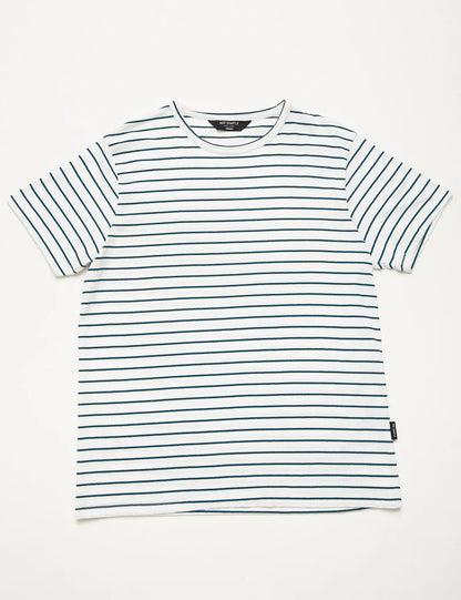 Mr Simple Breton Stripe Tee Navy / White