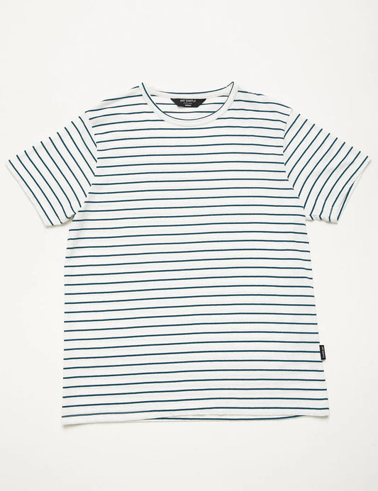 Mr Simple Breton Stripe Tee Navy / White