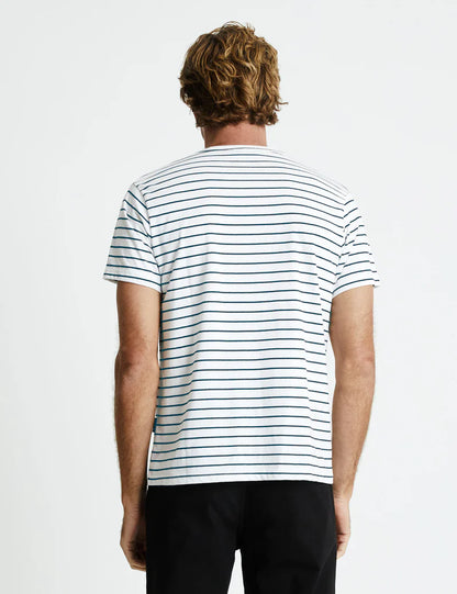 Mr Simple Breton Stripe Tee Navy / White
