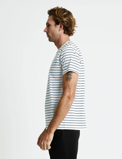 Mr Simple Breton Stripe Tee Navy / White