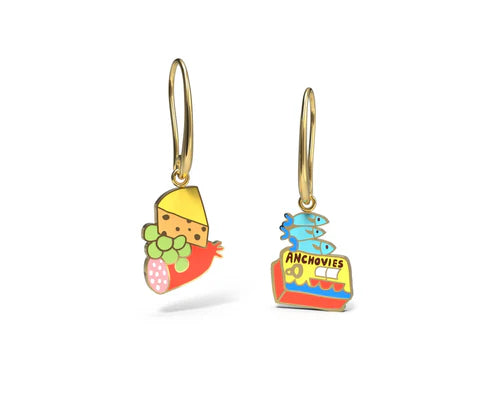 Yellow Owl Workshop Cheese and Fish Drop Earrings