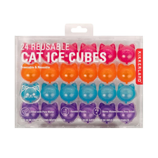 Kikkerland Reusable Cat Ice Cubes 24pcs - Urban Depot Leederville