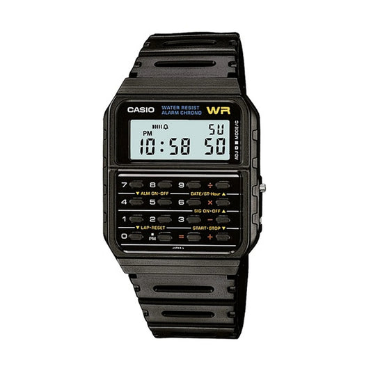 Casio Calculator Watch Black with Resin Band CA53W-1