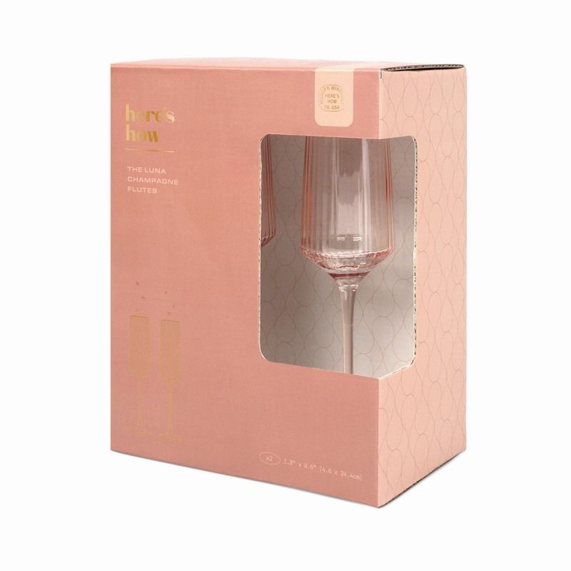 The Luna Set of 2 Champagne Flutes