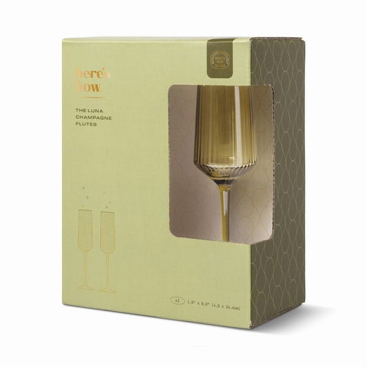 The Luna Set of 2 Champagne Flutes
