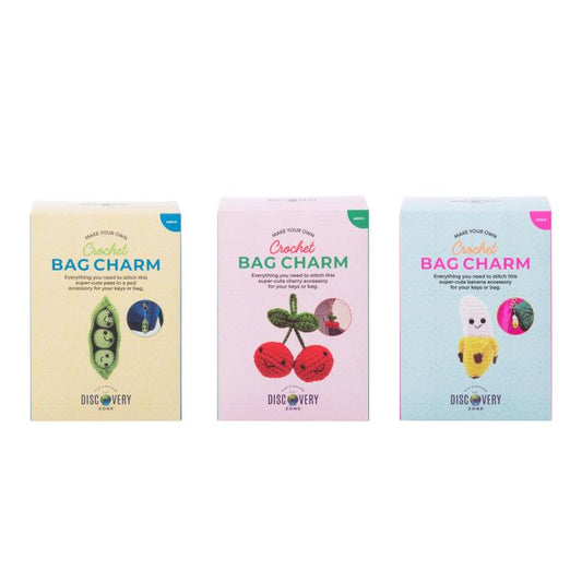 Discovery Zone Crochet Bag Charm Kit 3 Assorted