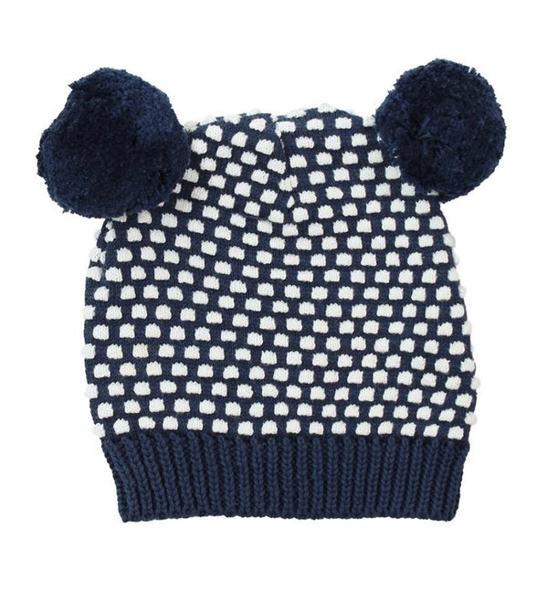 D)LUX Arkie Waffle Knit Pom Pom Hat