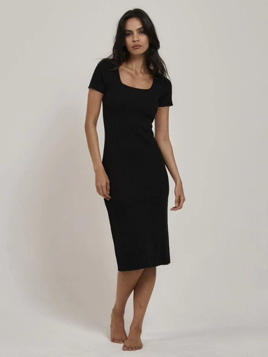 Thrills Nisha Knit Dress Black