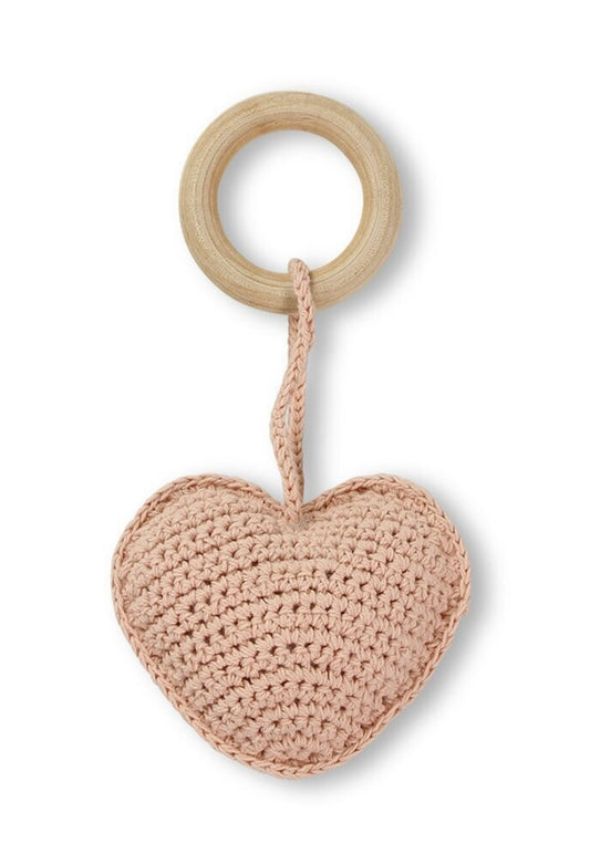 D)Lux Heart Crocheted Rattle\Teether