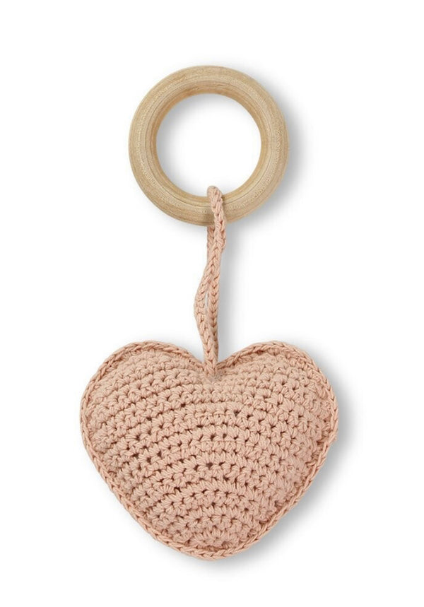 D)LUX Heart Crocheted Rattle\Teether