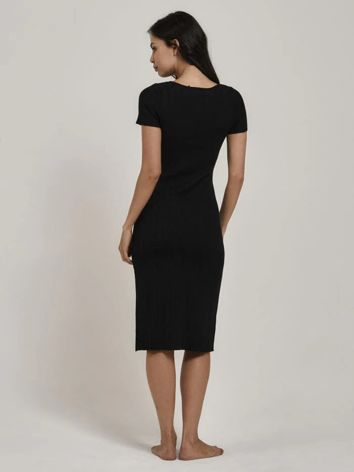 Thrills Nisha Knit Dress Black