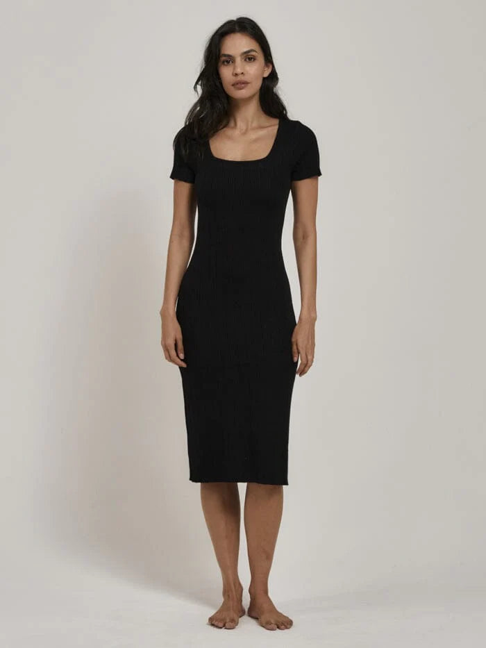 Thrills Nisha Knit Dress Black