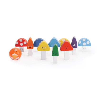 Kikkerland It's a Strike Mini Mushroom Bowling