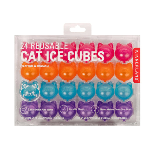 Kikkerland Reusable Cat Ice Cubes 24pcs