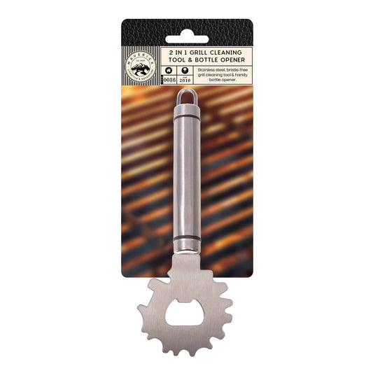 2 in 1 Grill Cleaning Tool & Bottle Opener