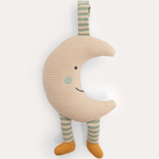 Moon Knit Rattle Toy