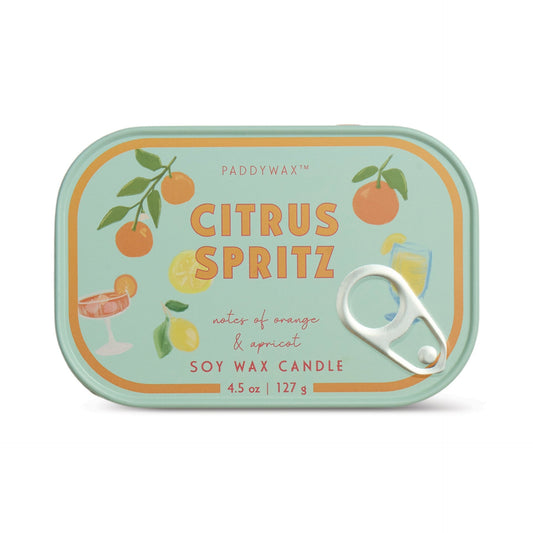 Paddywax Bistro Printed Tin Orange Citrus Spritz