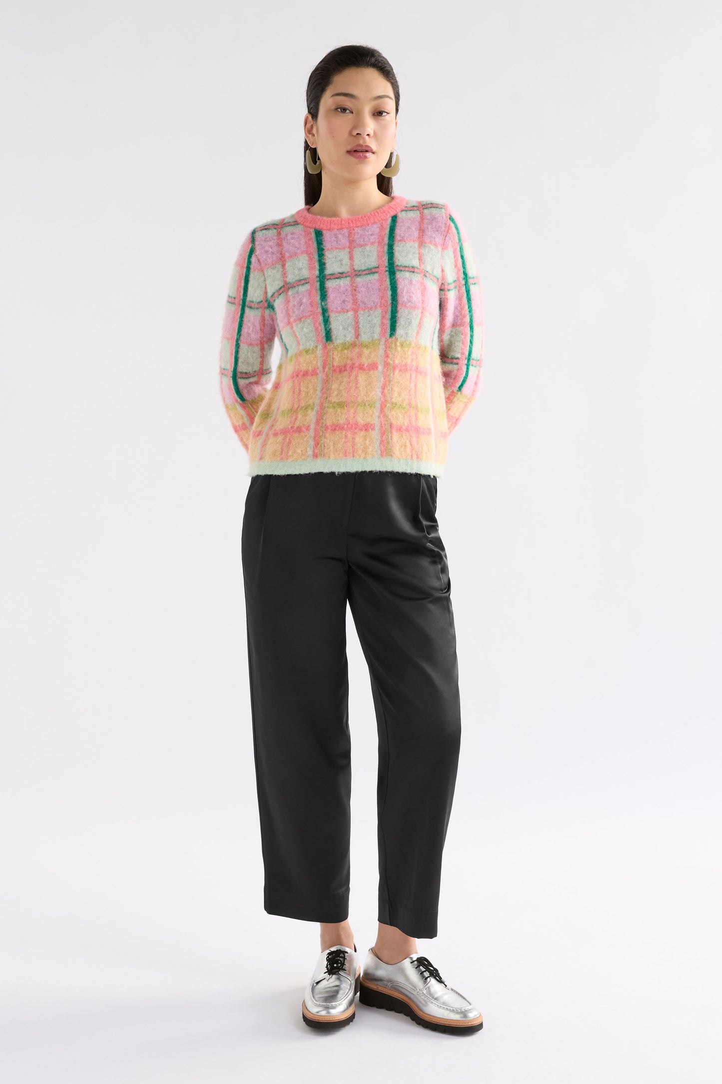 Elk Ostti Sweater Pink Punch Check