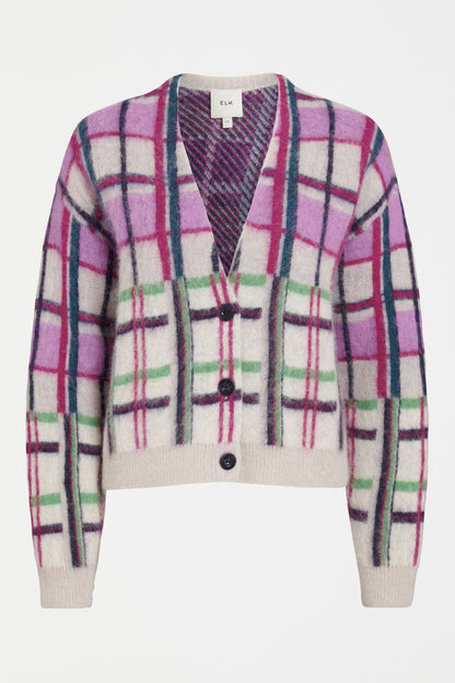 Elk Ostti Cardigan New Navy Check