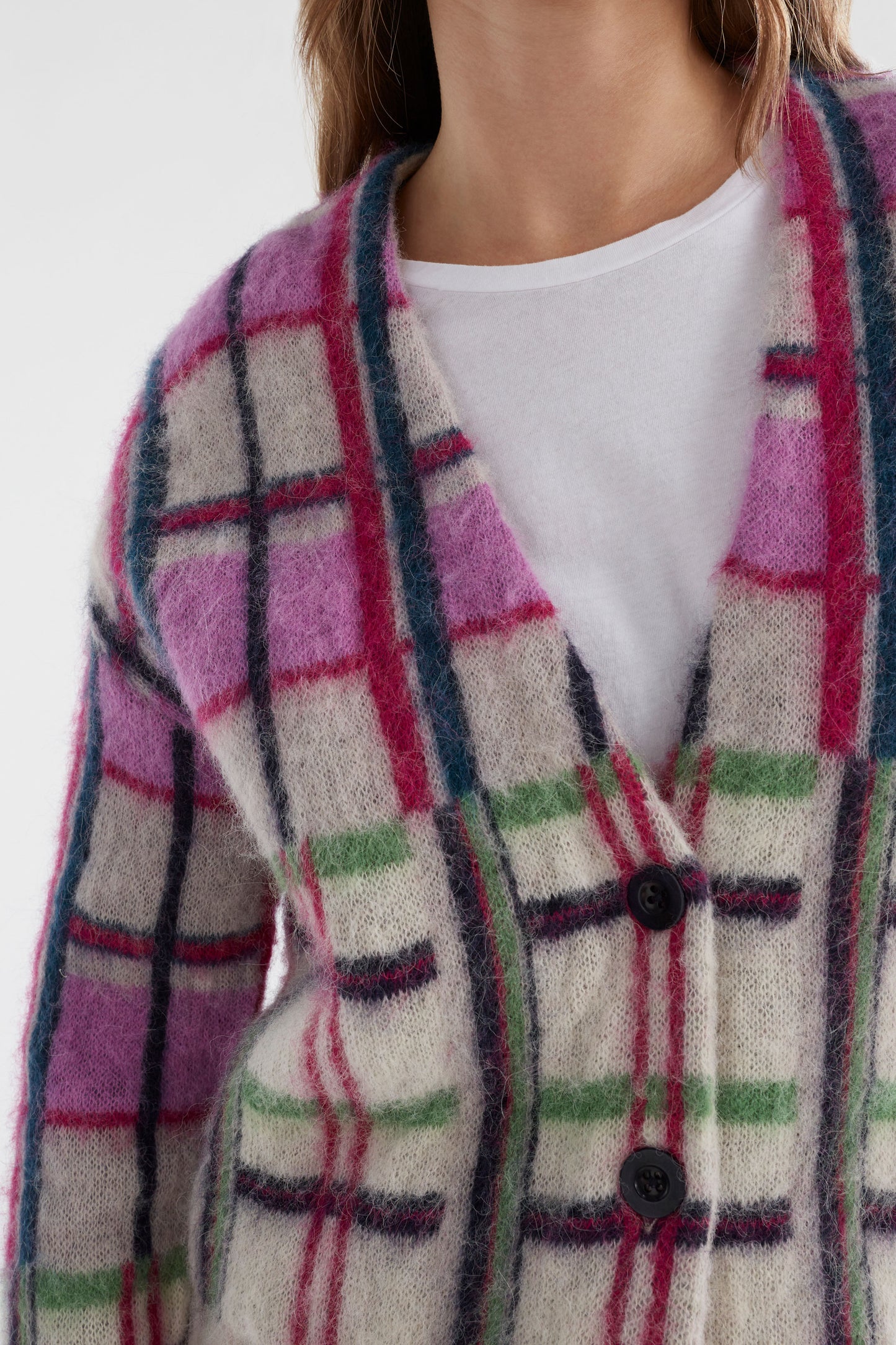 Elk Ostti Cardigan New Navy Check