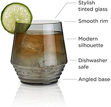Viski Smoke Deco Cocktail Glasses