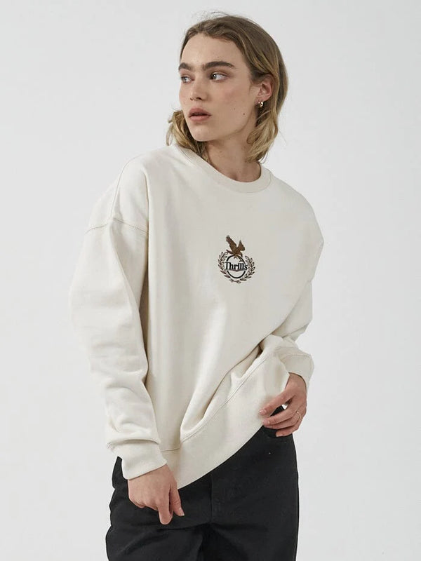 Thrills Luxury Slouch Crew Unbleached
