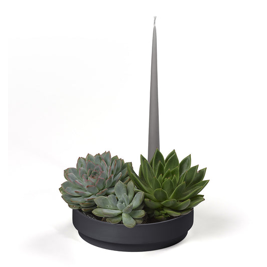 Aery Orbital Step Ceramic Candle Holder