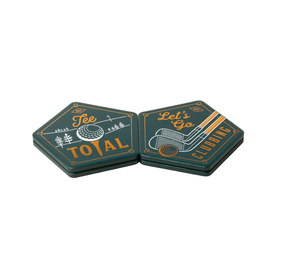 Gentlemen’s Hardware Tee Total Golf Coasters (Set Of 4)